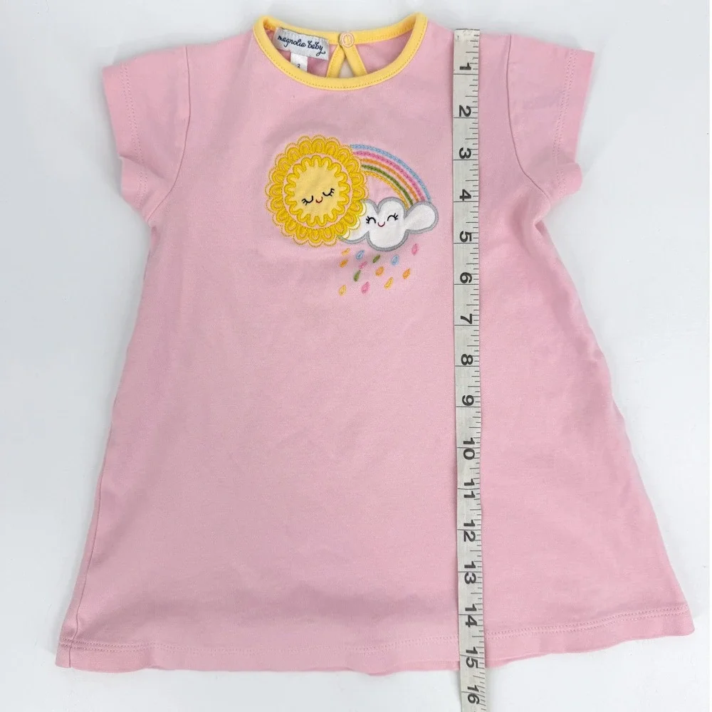 Magnolia Baby Girl's‎ Pink Happy Day! Rainbow Sun Dress Sz 2 Cotton